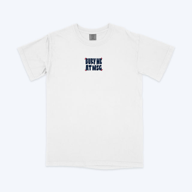 Bury Me at MSG • Embroidered Tee (White)