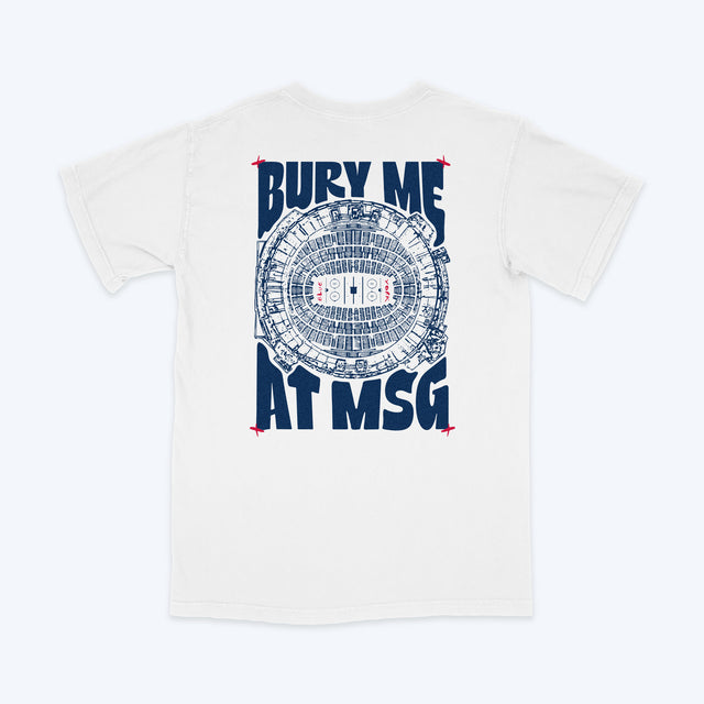 Bury Me at MSG • Embroidered Tee (White)