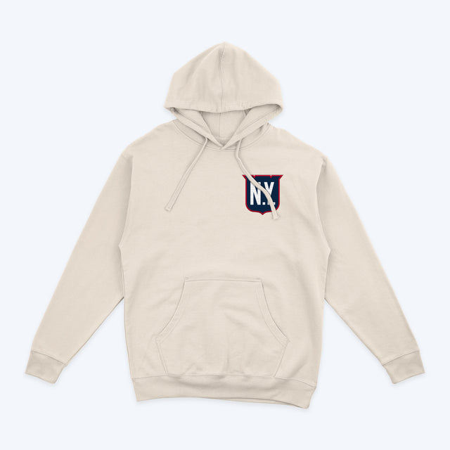 NY Shield • Casual Hoodie (Cream)