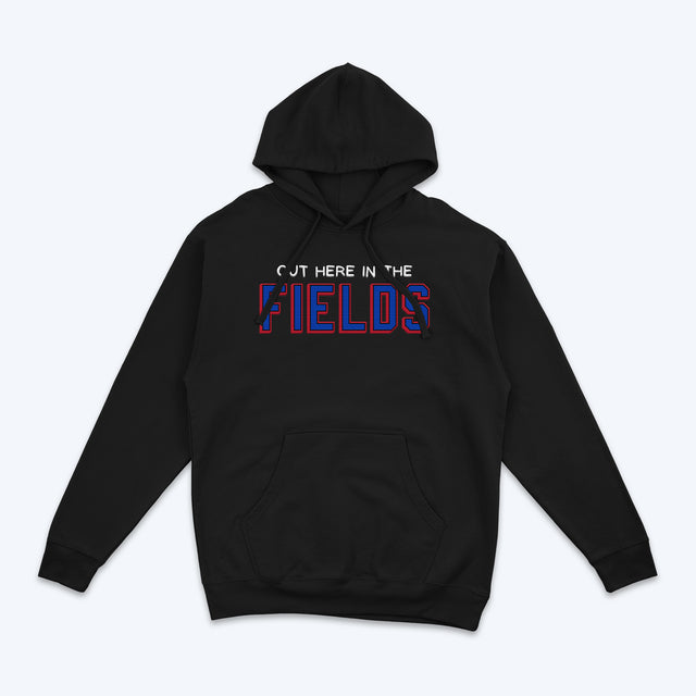 Out Here In The Fields • Casual Hoodie (Black)