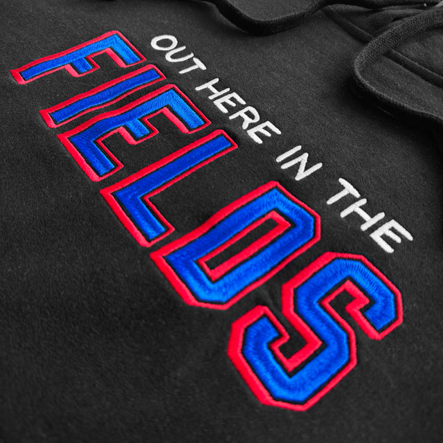 Out Here In The Fields • Casual Hoodie (Black)