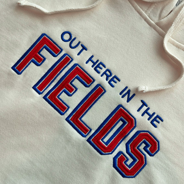 Out Here In The Fields • Casual Hoodie (Cream)