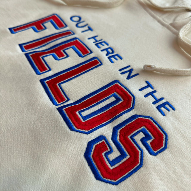 Out Here In The Fields • Casual Hoodie (Cream)