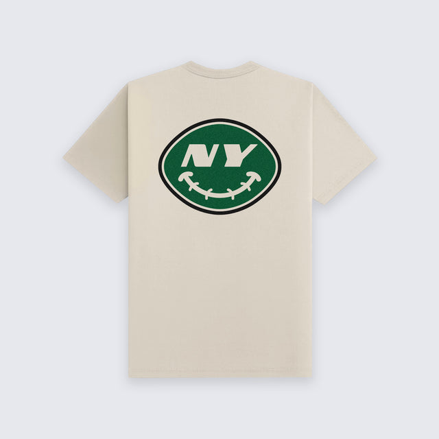 NYJ Football Smile • Tee (Cream)