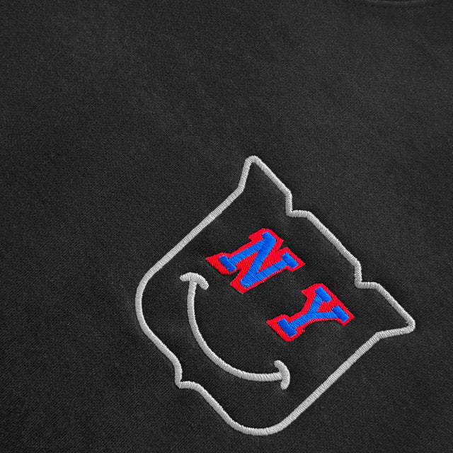 NY Smile • Embroidered Tee (Black)