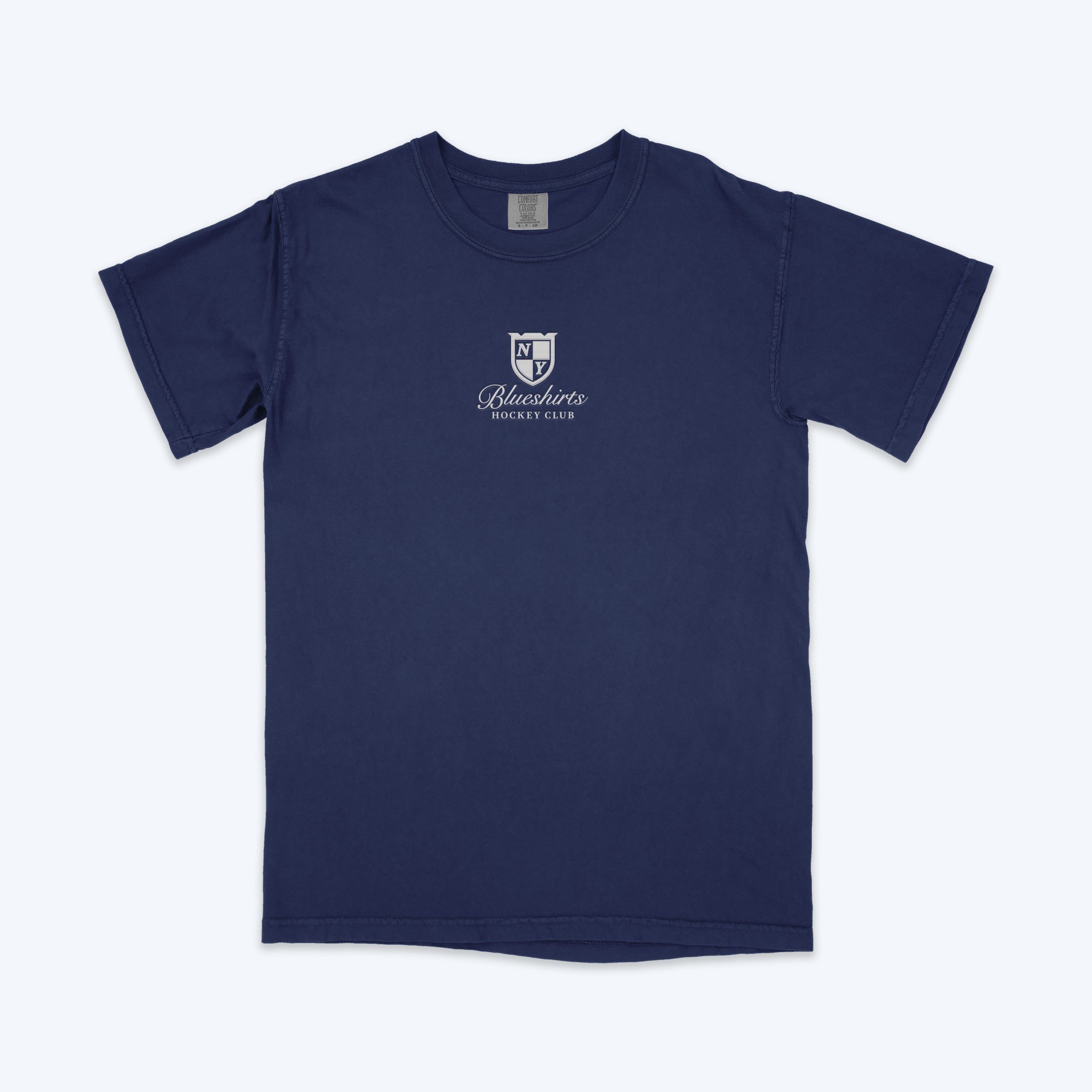 Blueshirts Hockey Club • Embroidered Tee – Blue York