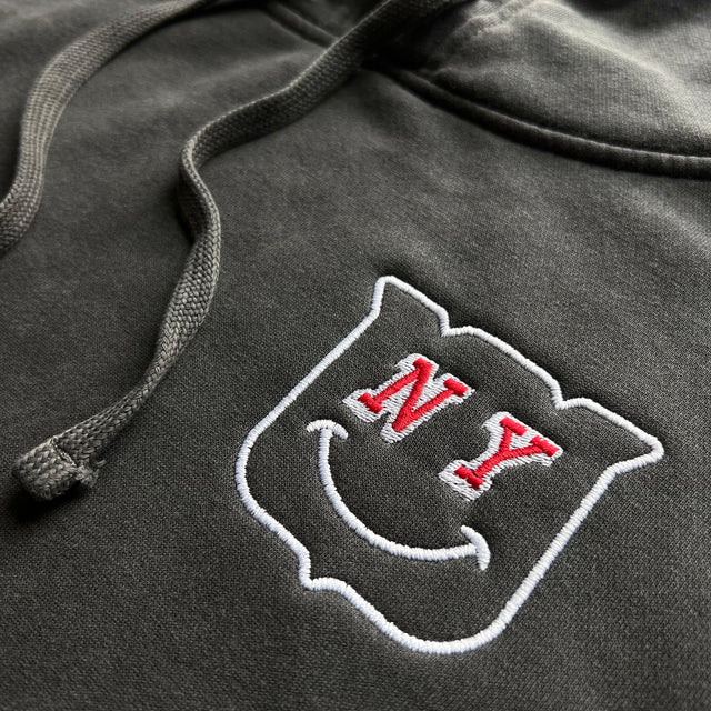 NY Smile • Premium Hoodie (Steel)