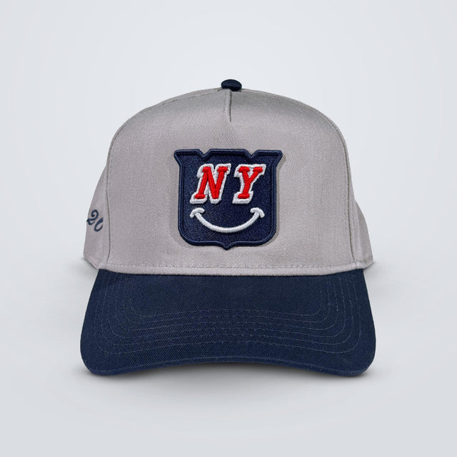 NY Smile V2 • Snapback Hat (Grey)