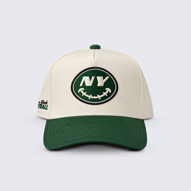 NY Football Smile • Snapback (Green+Cream)