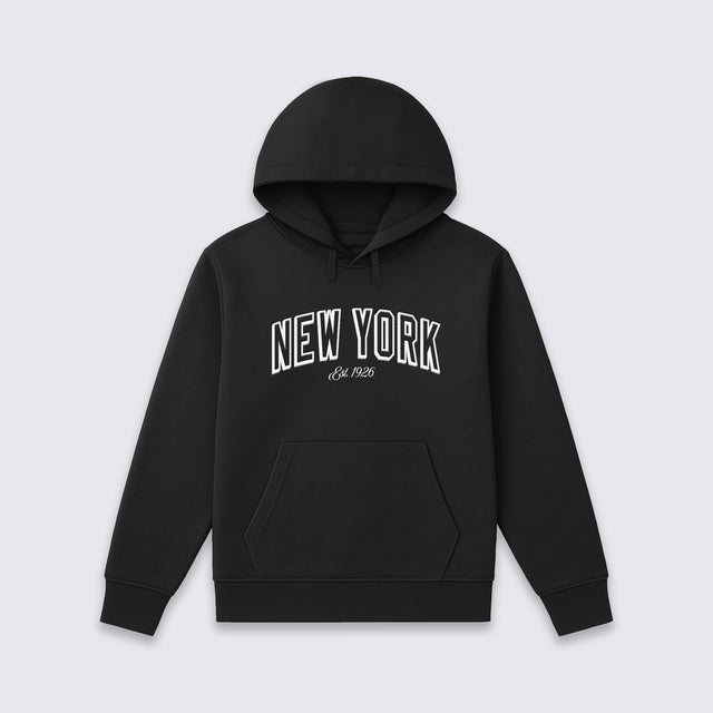 New York • Casual Hoodie (Black)
