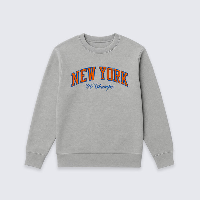 NY '26 Champs • Crewneck (Grey)