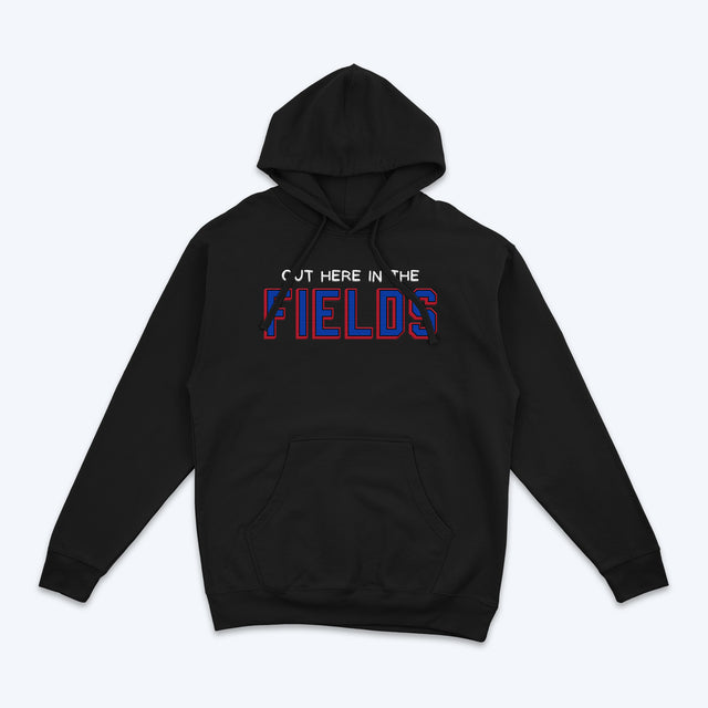 Out Here In The Fields • Casual Hoodie (Black)