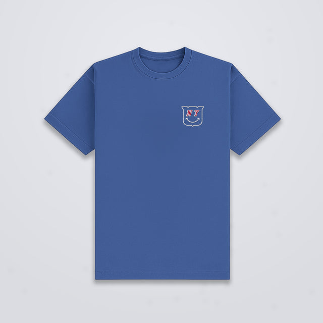 NY Smile • Embroidered Tee (Blue)