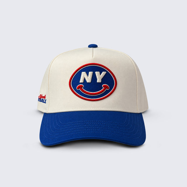 NY Football Smile • Snapback (Royal+Cream)