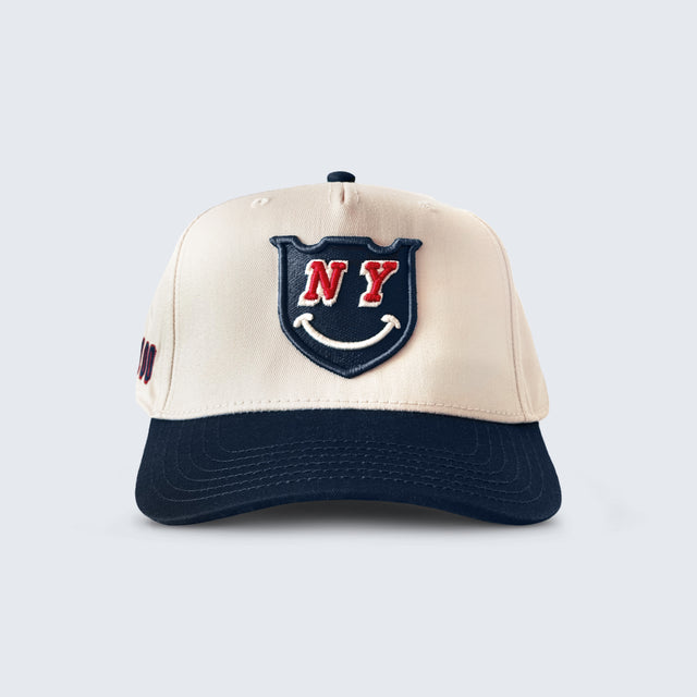 Centennial NY Smile • Snapback (Cream + Navy)