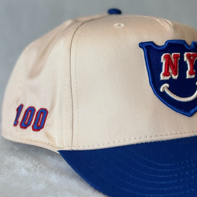 Centennial NY Smile • Snapback (Cream + Royal)