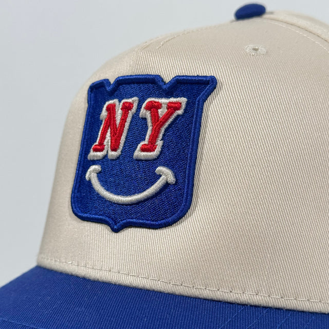 NY Smile • Snapback Hat (Royal + Cream)