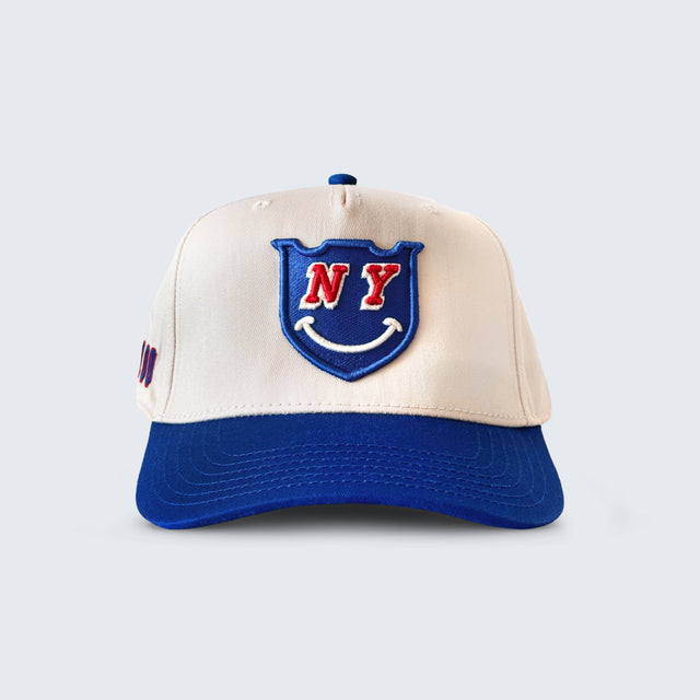 Centennial NY Smile • Snapback (Cream + Royal)