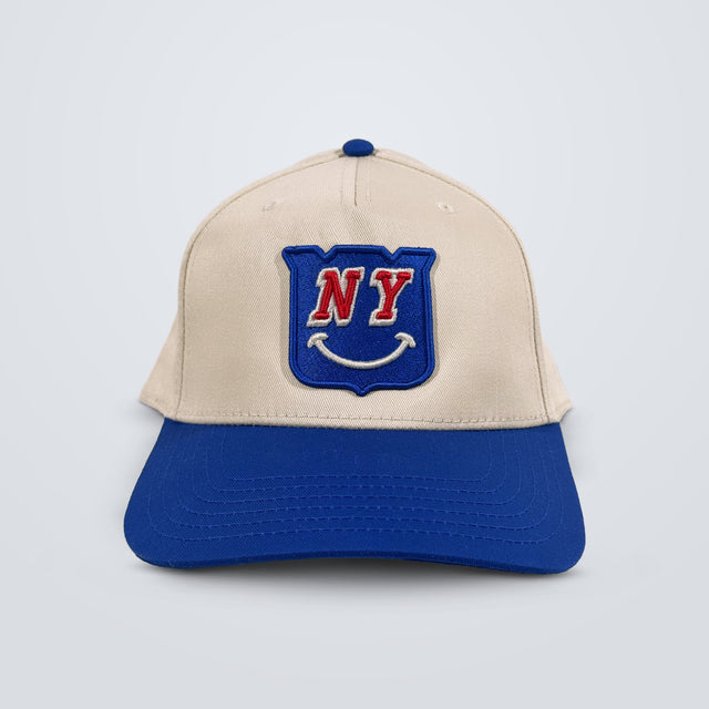 NY Smile • Snapback Hat (Royal + Cream)