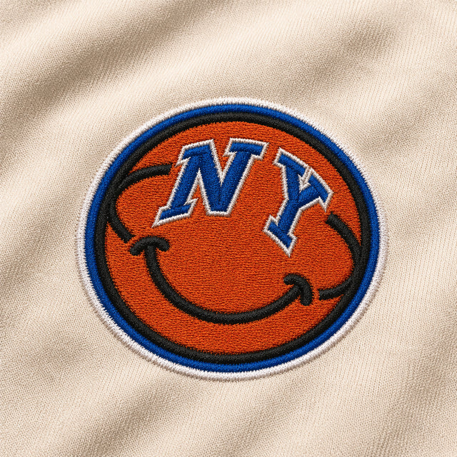 NY Hoops Smile • Casual Hoodie (Cream)