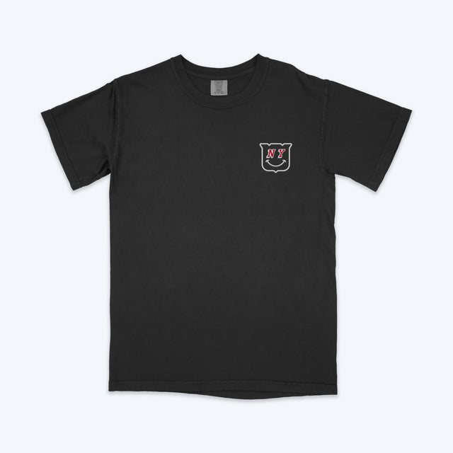 NY Smile • Embroidered Tee (Black)